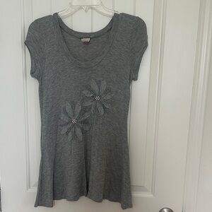 Gently used Gray Floral Women's Top